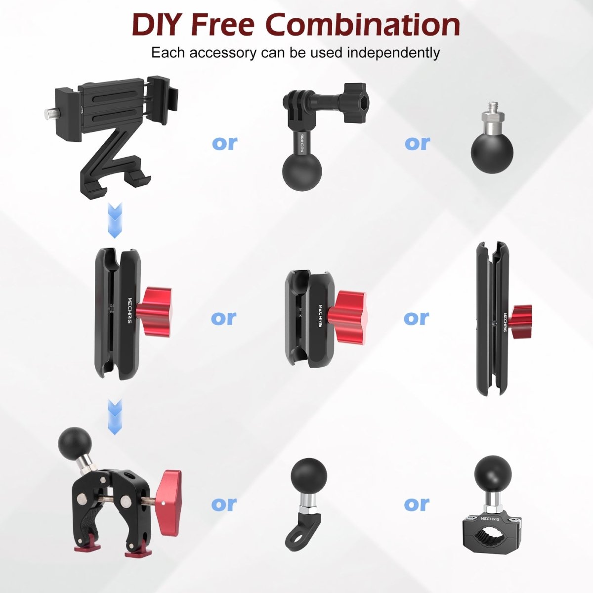 Mechrig Quick-Release Phone Mount with 360° Ball Head and Super Clamp