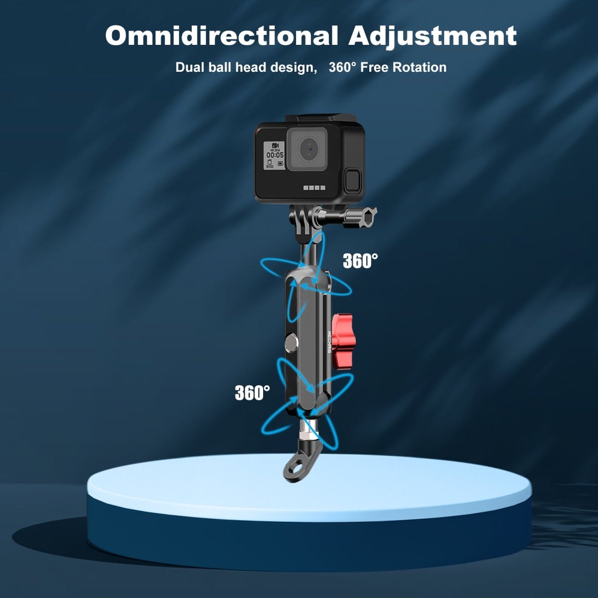 Mechrig Rearview Mirror Angled Aluminum Alloy Action Camera Mount