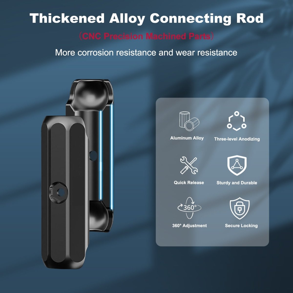 Mechrig Rearview Mirror Angled Aluminum Alloy Action Camera Mount