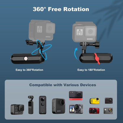 Mechrig Rearview Mirror Angled Aluminum Alloy Action Camera Mount