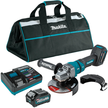 Makita GAG14M1 40V max XGT® Brushless Cordless 4‑1/2” / 6" Paddle Switch Angle Grinder Kit, with Electric Brake (4.0Ah) - Grip Support Store