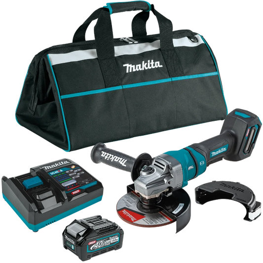 Makita GAG14M1 40V max XGT® Brushless Cordless 4‑1/2” / 6" Paddle Switch Angle Grinder Kit, with Electric Brake (4.0Ah) - Grip Support Store