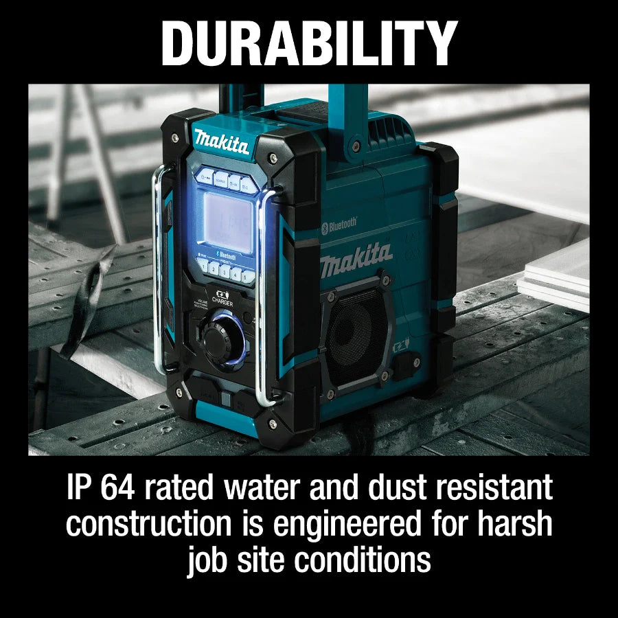 Makita XRM10 18V LXT/12V max CXT Lithium-Ion Cordless Bluetooth Job Site Charger/Radio - Grip Support Store