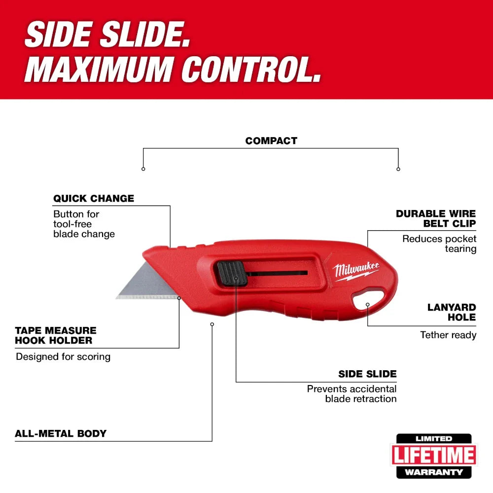 Milwaukee 48-22-1516 Compact Side Slide Utility Knife - Grip Support Store