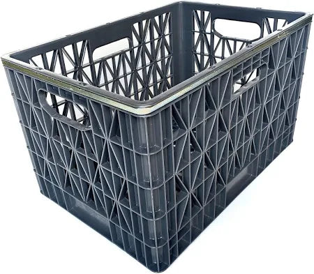 Standard Milk Crate with Metal Band  (24 QT)