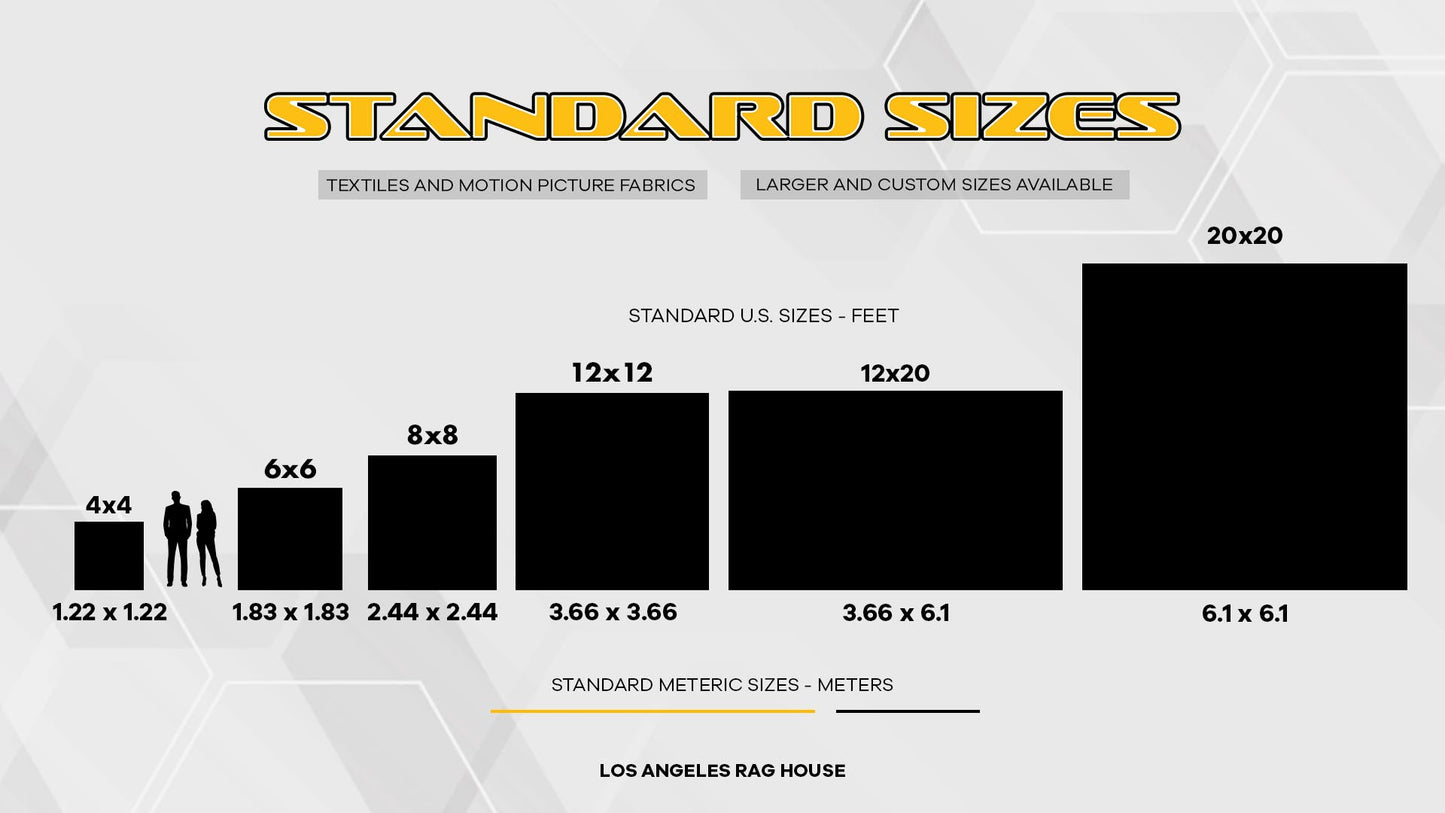 Bleached Muslin by LA Rag House - size chart