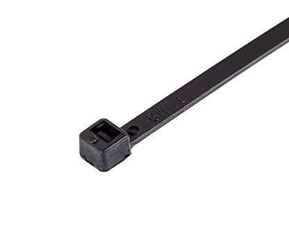 12" Black Zip Ties, 100 Pack, 50lb Strength