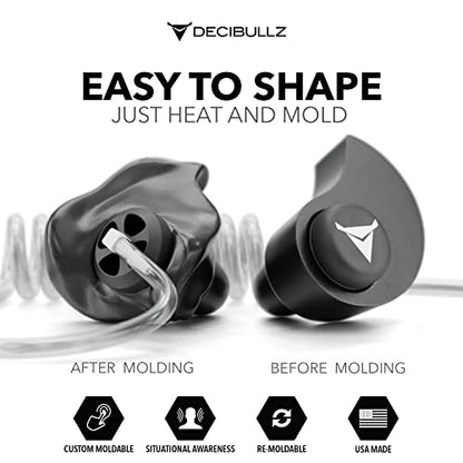 Custom Molded Thermo-Fit Earpieces Designed for Clear Acoustic Tube Radios (Awareness)
