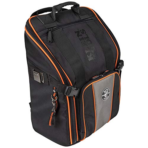 Klein Tool Bag Backpack, Heavy Duty with 21 Pockets and Large Interior, Water Resistant