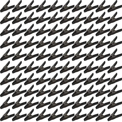100 pcs. 2" Inch Spring Metal Clamps - All Black