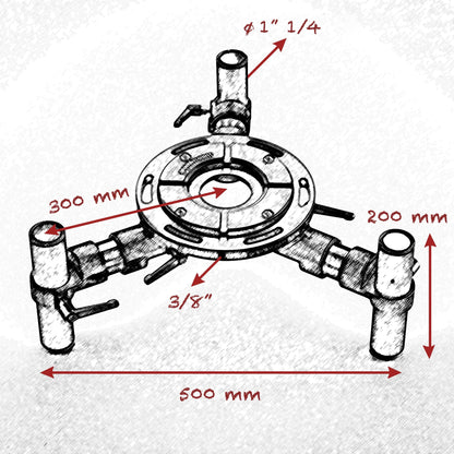1" 1/4 (CALLED) 42mm MITCHELL THREE LEGS