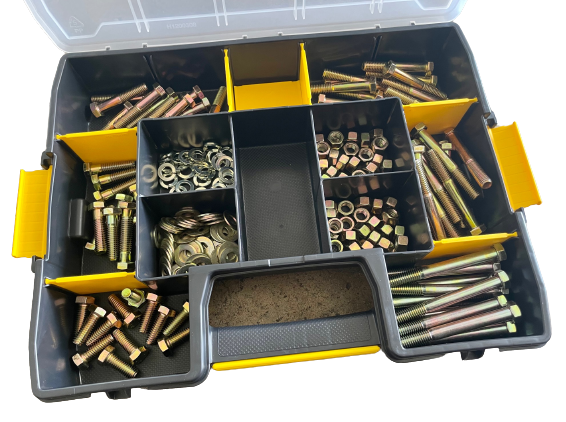 3/8" Grade 8 Nuts & Bolts Kit w/Case