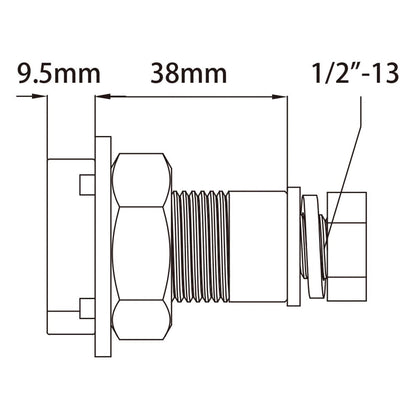 Strut Channel Adapter with 1/2"-13 Nut & Bolt