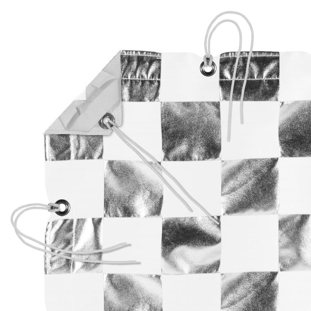Silver/White Checker with Bag