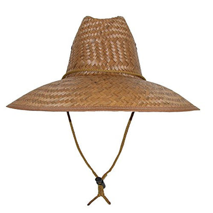 Palm Straw Hat with Wide Brim, Natural - Grip Support Store