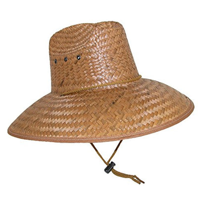 Palm Straw Hat with Wide Brim, Natural - Grip Support Store