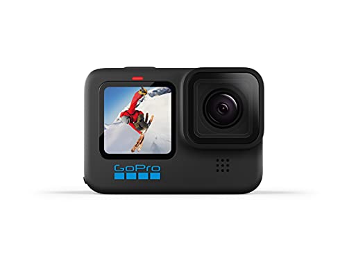 GoPro HERO10 Black - Waterproof Action Camera with Front LCD and Touch Rear Screens, 5.3K60 Ultra HD Video, 23MP Photos, 1080p Live Streaming, Webcam, Stabilization - Grip Support Store