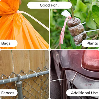 15" White Zip Ties (100 Pack)- Heavy Duty - Grip Support Store