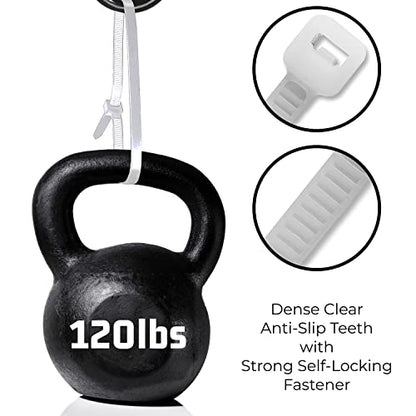 15" White Zip Ties (100 Pack)- Heavy Duty - Grip Support Store