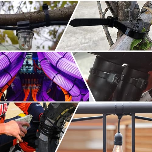 Heavy Duty 18 Inch / Black Zip Ties - 50 Pack - Grip Support Store