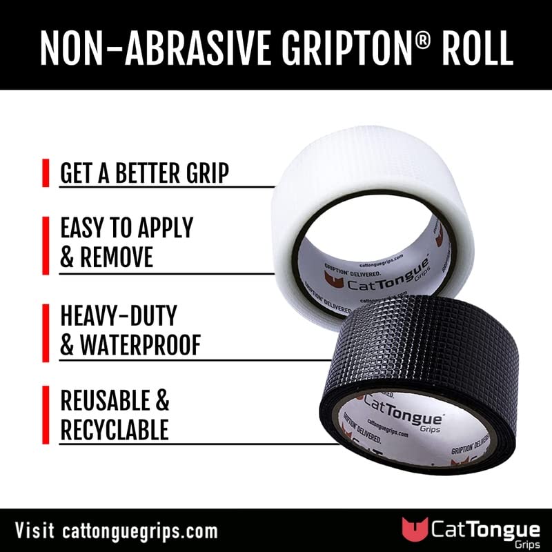 Non-Abrasive Grip Tape - Heavy Duty Waterproof Anti Slip Tape for Indoor & Outdoor Use - Grip Support Store