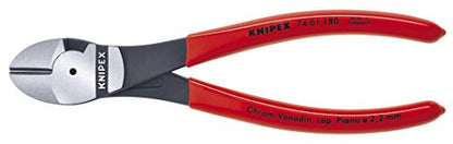 KNIPEX - High Leverage Diagonal Cutters, 7-1/4 inches (7401180) - Grip Support Store