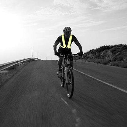 Reflective Safety Vest with Hi Vis Bands (Orange, S-XL) - Grip Support Store