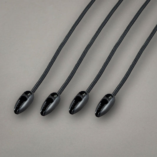 6mm BLACK ELASTIC CORD ADJUSTABLE CLIP SET - Grip Support Store