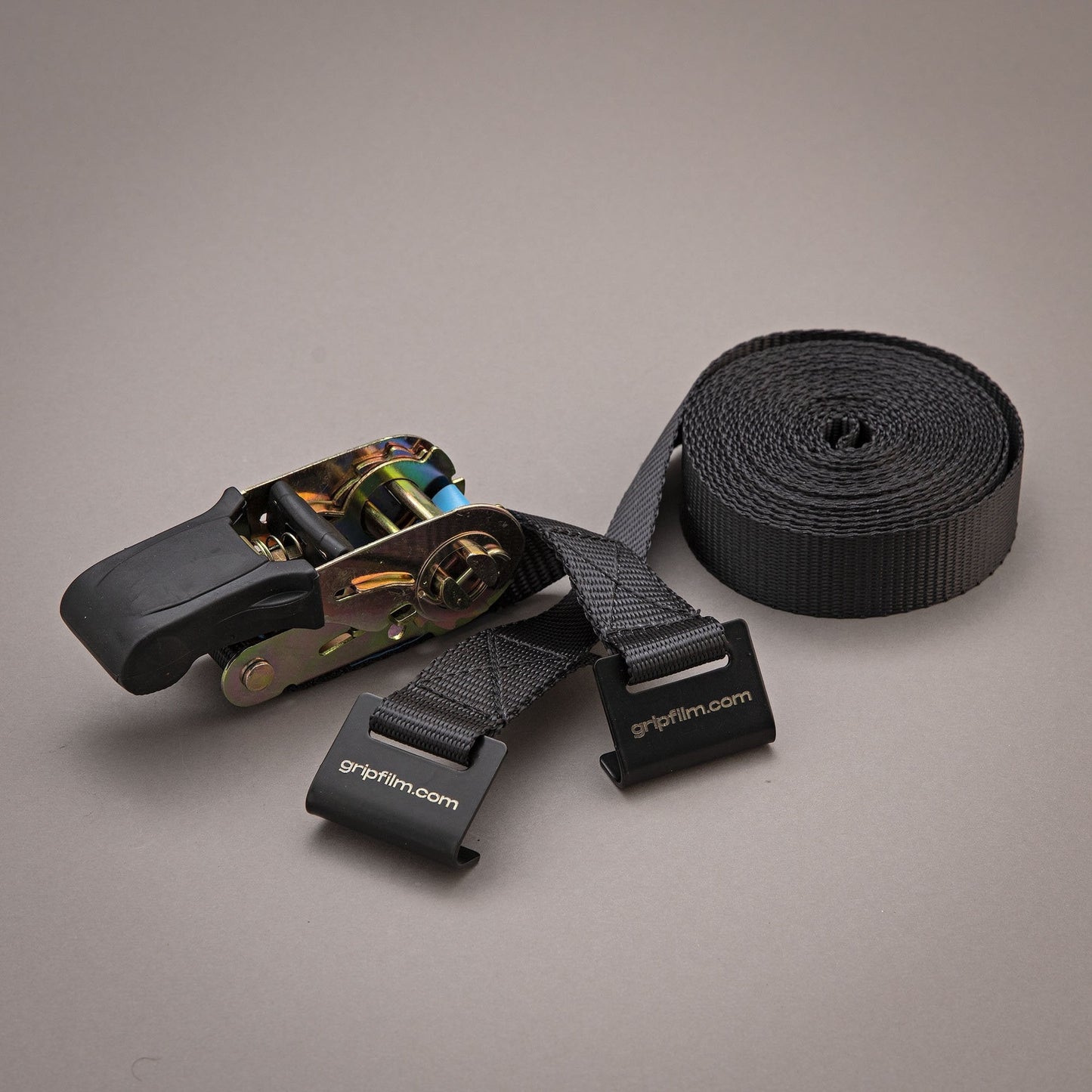 25mm (1”) BLACK CAR MOUNT RATCHET STRAP - Grip Support Store