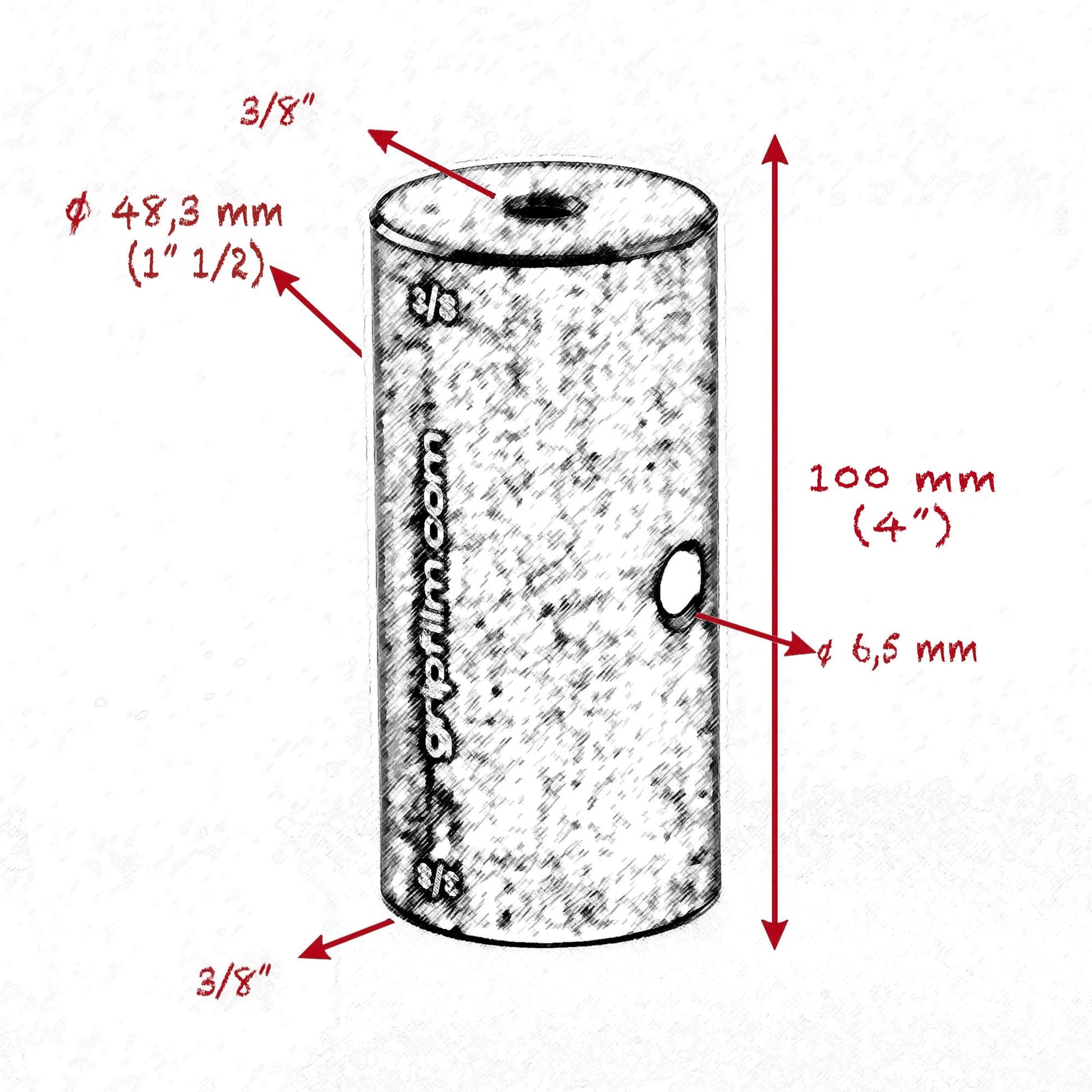 3/8 - 3/8 STARTER PIN 48.3mm ( 1" 1/2 ) SET - Grip Support Store
