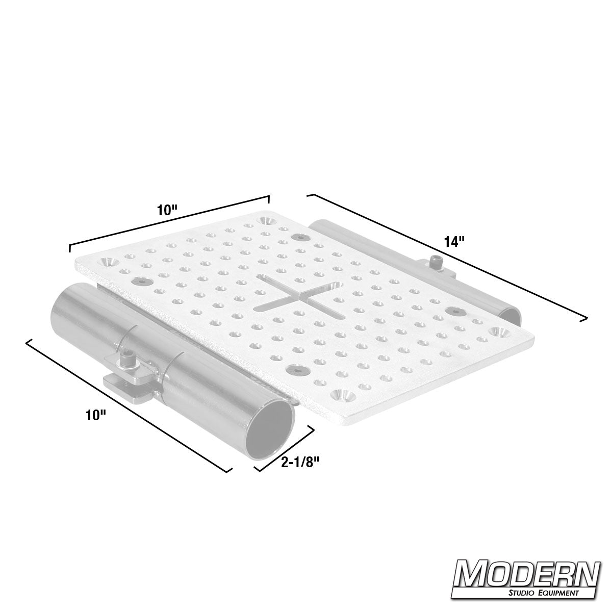 Cheese Plate with 3/8" Slot and Two 1-1/2" Slider Brackets for Hood Mount - Grip Support Store
